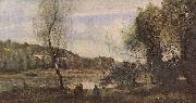 Jean-Baptiste Camille Corot Teich von Ville-d'Avray oil painting on canvas